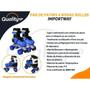 Imagem de Patins Infantil Adulto Importway Roller Ajustável 31/34 Com Kit De Proteção Azul