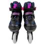 Imagem de Patins Infantil Ajustável (37-41) Laser Inline - Preto/Rosa