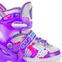 Imagem de Patins Infantil Ajustável Lilás Sereia Infantil Quad Rodinha Com Luz até 60kg - Unitoys