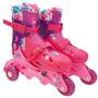 Imagem de Patins Infantil Barbie 3 Rodas Ajustável 29 A 32  com acessórios - Fun F0010-7