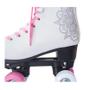 Imagem de Patins Infantil Clássico Branco E Rosa Com 4 Rodas 31/32 Fun