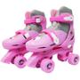 Imagem de Patins Infantil Clássico Quad 4 Rodas Roller de Rua Feminino Rosa Importway BW-016-R