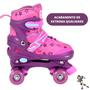 Imagem de Patins Infantil Feminino Menina Rosa Quad Roller C/ Proteção Tam. 30 ao 33