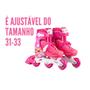 Imagem de Patins Infantil Inline 2 Em1 Princesas Tam 31-33 Rosa Multikids - BR1156