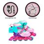Imagem de Patins Infantil Inline Ajustável com Led e Fumaça Unitoys 34-37  Radikale Play Smoke 1803M