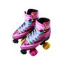 Imagem de Patins infantil juvenil meninas 4 rodas roller classico rosa com kit protecao tamanho 38/39
