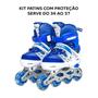 Imagem de Patins Infantil Menino Azul Zippy Kit Proteção 34 ao 37