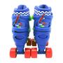 Imagem de Patins Infantil Quad 4 Rodas Com Kit Proteção Azul - Unitoys