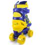 Imagem de Patins Infantil Quad Ajustavel Azul Amarelo + Acessórios De Proteção - Zippy Toys