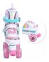 Imagem de Patins Infantil Quad Ajustável+ Kit Proteção Rodas Led