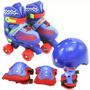 Imagem de Patins infantil Quad Com Kit de Proteção Azul 34 ao 37 Uni Toys M