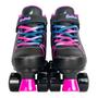 Imagem de Patins Infantil Roller Quad Ajustavel Preto Meninas Com Freio Frontal 35-38 - Unitoys