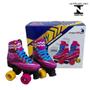 Imagem de Patins Infantil Roller Quad Criança Vários Tamanhos Esporte Clássico Divertido Com Freio Importway