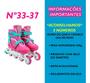 Imagem de Patins Infantil Star Pink Ajustável 34 ao 38 com Kit de Proteção