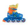 Imagem de Patins Inline Ajustável 34-37 Fenix Brinquedos Laranja E Azul