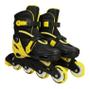 Imagem de Patins Inline+kit Proteção Aventura 34-37 Preto/amar-unitoys