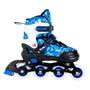 Imagem de Patins Inline Roller Ajustável Azul Masculino Menino - Dm Toys