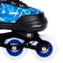 Imagem de Patins Inline Roller Ajustável Azul Masculino Menino - Dm Toys