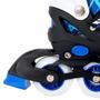 Imagem de Patins Inline Roller Ajustável Azul Masculino Menino - Dm Toys