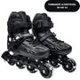 Imagem de Patins Inline Roller Ajustável Tam 38 ao 41 com 4 Rodas de Gel com LED