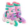 Imagem de Patins Inline Triline Infantil Com Kit Proteção Rosa 30-33