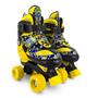 Imagem de Patins Quad Amarelo E Preto Roller Infantil Ajustável Para Crianças Com Capacete - Zippy Toys