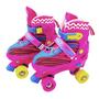 Imagem de Patins Quad Infantil Rosa Com Kit Proteção - Unitoys