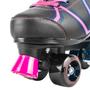 Imagem de Patins Quad Preto E Rosa Infantil Para Meninas Roller Tenis Tamanho 35-38 - Unitoys