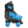 Imagem de Patins Quad Roller 4 Rodas 33-40 Azul E Preto Ajustável - DM Toys