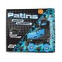 Imagem de Patins Quad Roller 4 Rodas 33-40 Azul E Preto Ajustável - Dm Toys