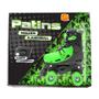 Imagem de Patins Quad Roller 4 Rodas 33-40 Verde Preto Ajustável 5854 - Dm Toys