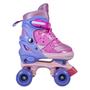 Imagem de Patins Quad Roller Infantil 4 Rodas Com Ajuste De Tamanho 30-37 Rosa + Acessórios De Proteção - Zippy Toys