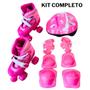 Imagem de Patins Roller 4 Rodas + Kit De Proteção 28 a 40 Brinquedo Dia Das Crianças