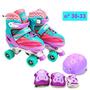 Imagem de Patins Roller Com Kit De Proteção Unitoys Tamanho 30 Ao 33