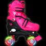 Imagem de Patins roller feminino ajustavel com kit de proteção 30-33