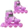 Imagem de Patins Roller In Line 4 Rodas Em Linha Infantil Feminino Rosa Importway BW-018-R