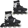 Imagem de Patins Roller In Line 4 Rodas Infantil Masculino Feminino + Acessórios Preto Importway