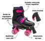 Imagem de Patins Roller Infantil 4 Rodas Led Regulavel 34 Ao 37