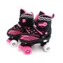 Imagem de Patins roller infantil ajustável 4 rodas com kit de proteção turma da aventura- unitoys