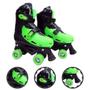 Imagem de Patins roller  infantil ajustavel verde 37 ao 40 com freio