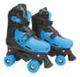 Imagem de Patins Roller Masculino Ajustável Azul E Preto 33-36