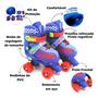 Imagem de Patins Roller Quad Infantil 4 Rodas 34-37 + Kit De Proteção - UNITOYS