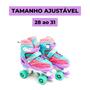 Imagem de Patins Roller Quad Kit Proteção Tamanho 30-33