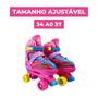 Imagem de Patins Roller Quad rosa infantil Ajustavel 34-37