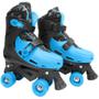 Imagem de Patins Roller Rosa 4 Rodas Freio Azul Reforçado Estilo Original Calça 32 a 36