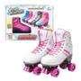 Imagem de Patins Roller Skate 4 Rodas Ajustável Branco 39-42 - Fênix