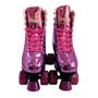 Imagem de Patins Shine Ajustável  com 4 Rodas Roxo Platinado Brilhante - Fenix