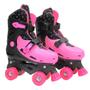 Imagem de Patins Tradicional Quad Roller Rosa Com Glíter 33 Ao 40 - Dm Toys