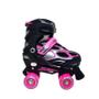 Imagem de Patins Traxart Infanto Juvenil Mini Trax Preto/Rosa - Regulável ABEC-7