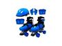 Imagem de Patinsimportway 4 rodas roller com kit de proteção azul tam 35/38 bw017azm